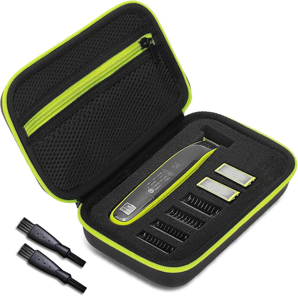 Travel Organizer Carrying Bag for One Blade Hybrid Electric Trimmer and Shaver, Hard Case Compatible for One Blade QP2520 QP2530 QP2620 QP2630