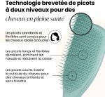 ⁦Tangle Teezer | The Large The Ultimate Detangler Hairbrush | Perfect for Long, Thick, Curly & Textured Hair | Two-Tiered Teeth for Gentle Detangling | Reduces Breakage| Ergonomic Handle | Marine Teal⁩ - الصورة ⁦2⁩