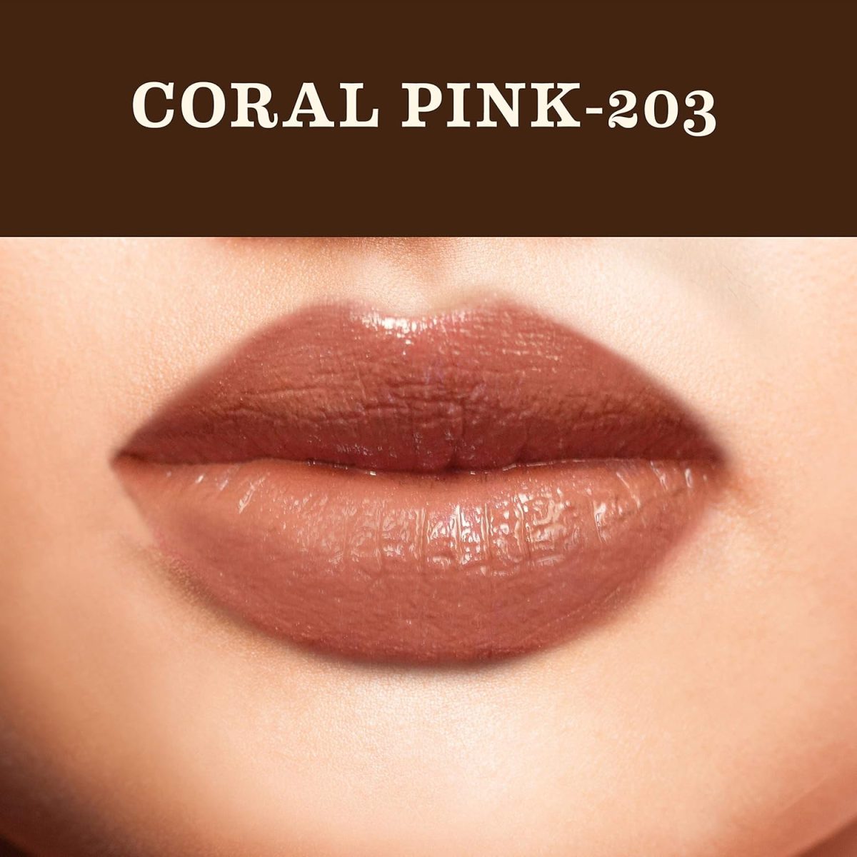⁦SoulTree Ayurvedic Lip Gloss - Coral Pink Colour(203), 5 g⁩ - الصورة ⁦4⁩