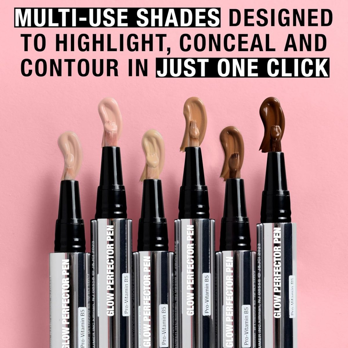 ⁦Neutrogena Healthy Skin Glow Perfector Concealer Pen, Lightweight Liquid Makeup for Face with Pro-Vitamin B5 & Vitamin E for a Radiant Finish, Fair, 0.1 oz⁩ - الصورة ⁦3⁩