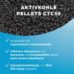 ⁦ADNOL® Activated carbon pellets 3 litres made of hard coal for air purification and gas cleaning e.g. for cooker hoods, CTC30, diameter 4 mm, energy class A, can be used as a carbon filter⁩ - الصورة ⁦4⁩