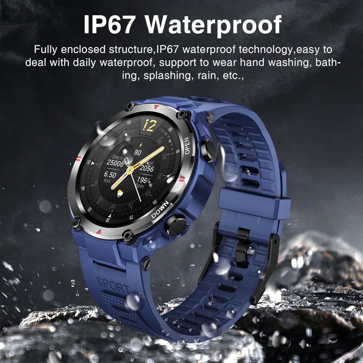 ⁦Aolon Tetra R2 Smart Watch (Answer/Make Call) for Men Women-black⁩ - الصورة ⁦9⁩