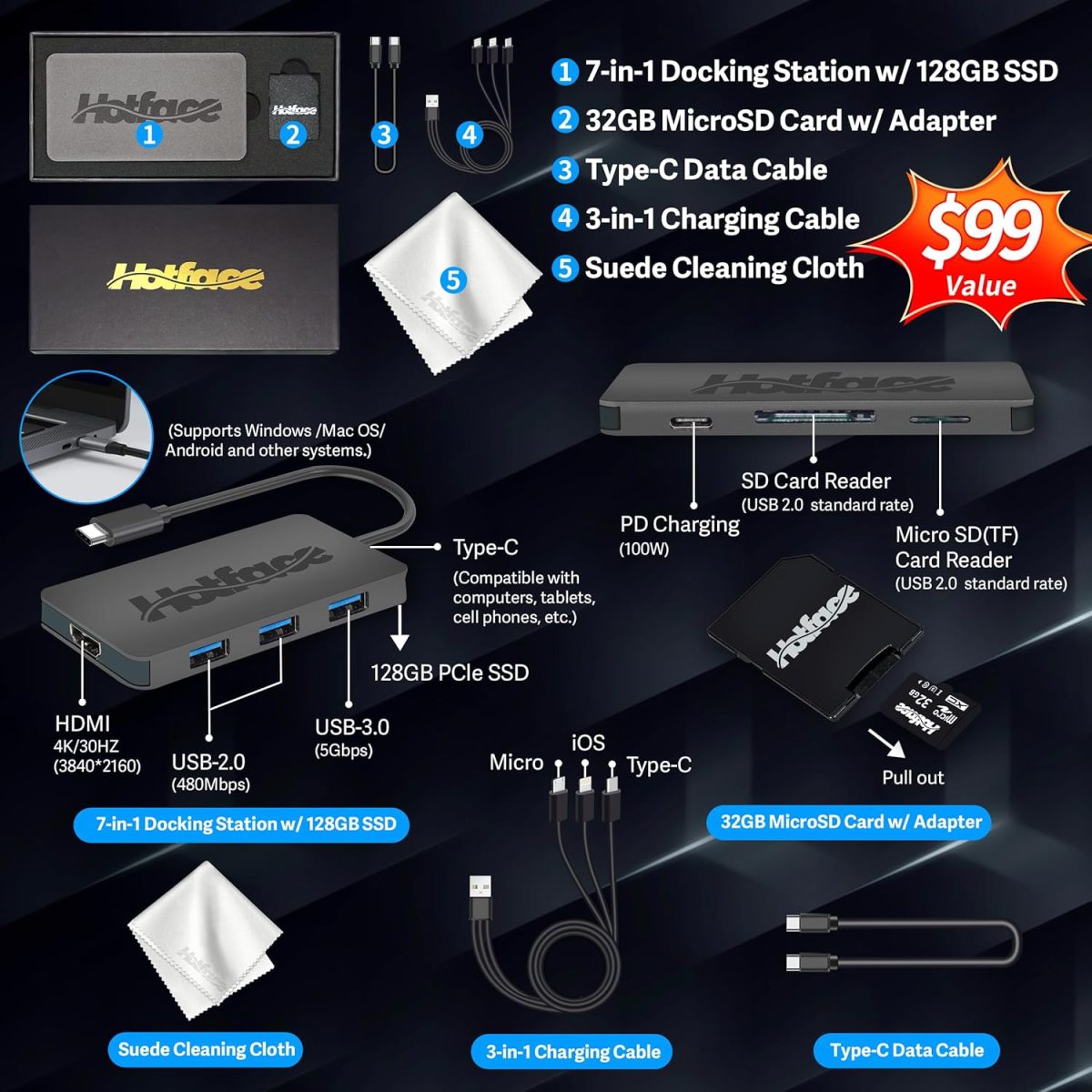 ⁦ASUS Chromebook 11.6" HD Student Laptop, Intel Celeron N3350, 4GB RAM, 192GB Storage (32GB eMMC+160GB Docking Station), Intel UHD Graphics, HD Camera, Stereo Speakers, Chrome OS, Gray⁩ - الصورة ⁦2⁩