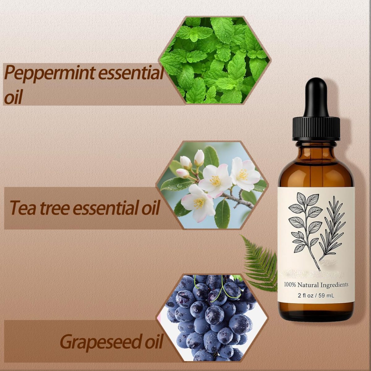 ⁦Fari Oil, Fari Oil Hair Growth Organic, Botanical Scalp With Herbal Infusion, Plant-Based Formula For Dry Scalp & Edges (1PC)⁩ - الصورة ⁦3⁩