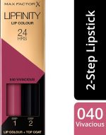 ⁦Max Factor Lipfinity Lipstick with Gloss , Vivacious 040⁩ - الصورة ⁦4⁩