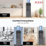 ⁦FLEXY® Top Loading Water Dispenser – 3 Push Taps (Hot, Cold & Normal), German Tech, SS Tank, Storage Cabinet, Compressor Cooling, Auto Temp Control, Overheat Protection, 2-Yr Warranty (Black)⁩ - الصورة ⁦8⁩