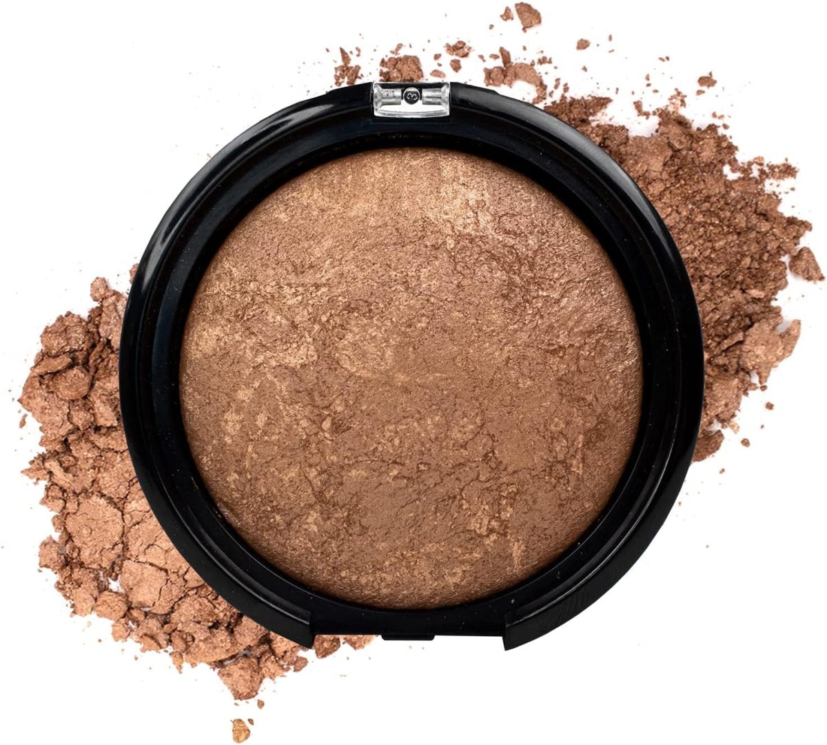 ⁦Palladio Baked Bronzer, Highly Pigmented and Easy to Blend, Shimmery Bronzed Glow, Use Dry or Wet, Lasts all day long, Provides Rich Tanning Color Finish, Powder Compact, Illuminating Tan⁩ - الصورة ⁦3⁩