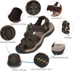 ⁦FLARUT Men's Sport Sandals Outdoor Hiking Sandals Closed Toe Athletic Lightweight Trail Walking Casual Sandals Water Shoes⁩ - الصورة ⁦2⁩