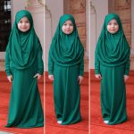 ⁦LOCCO Prayer Dress For Kids | One Piece Long Sleeve Prayer Dresses For Girls | Islamic Kids Hijab Clothes For 6-11 Years Old⁩ - الصورة ⁦4⁩