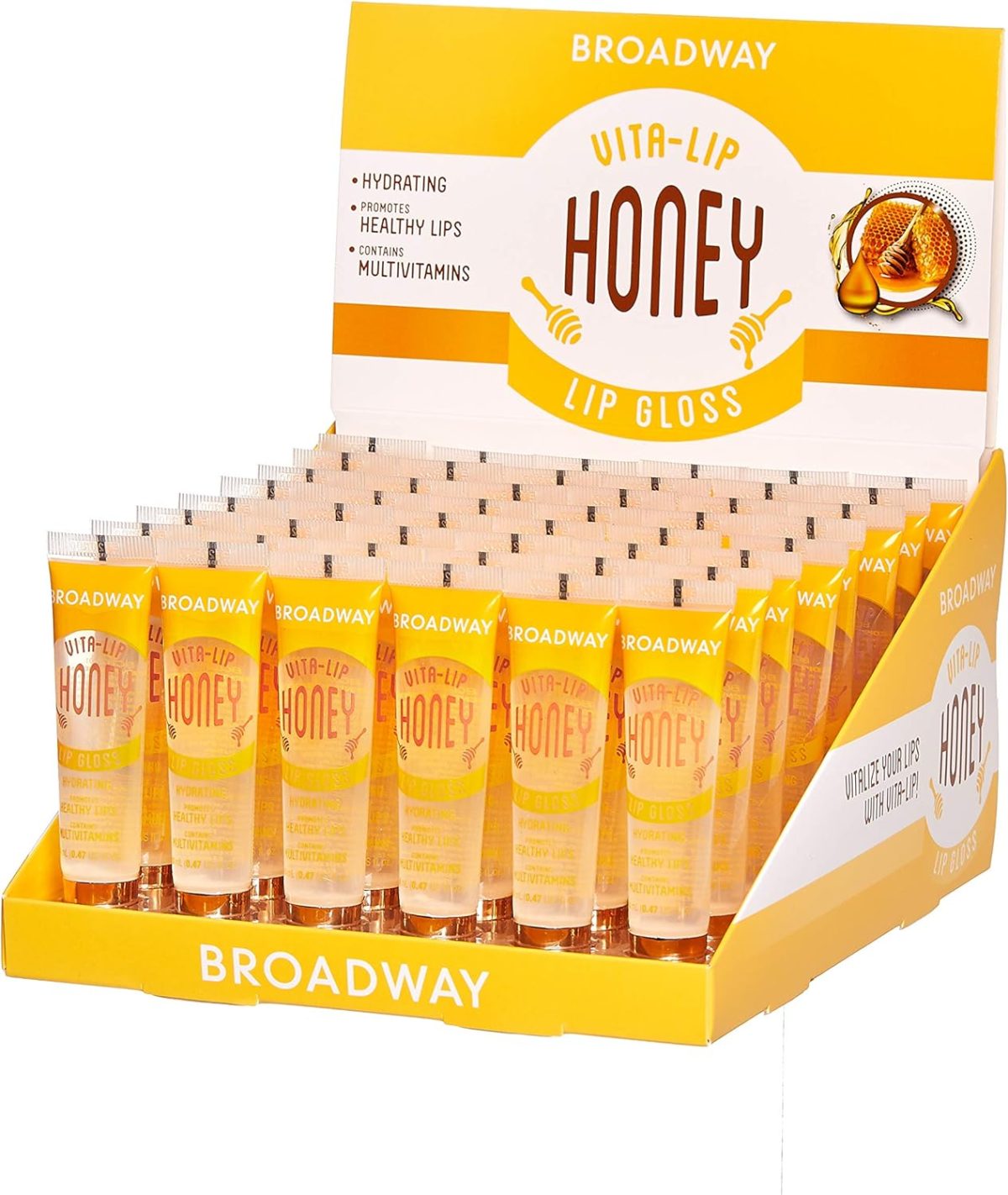 ⁦KISS Broadway Vita-Lip Clear Lip Gloss Box Display Set (Honey)⁩ - الصورة ⁦9⁩