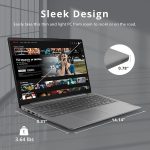 ⁦لينوفو لابتوب ايديا باد 3i بشاشة لمس FHD مقاس 15.6 انش ومعالج انتل i3-1115G4 وذاكرة RAM 8GB وSSD PCIe 256GB وبطاقة رسومات انتل UHD وكيبورد رقمية وكاميرا HD 720P وواي فاي 6 وويندوز 11، رمادي، بطاقة USB⁩ - الصورة ⁦8⁩