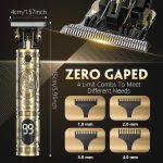 ⁦Solati Men's Hair Clipper Beard Trimmer T Zero Gap with LED Screen Professional Wireless Barber Finishing Trimmer Men's Electric Shaver Men Hair Trimmer Gift⁩ - الصورة ⁦6⁩