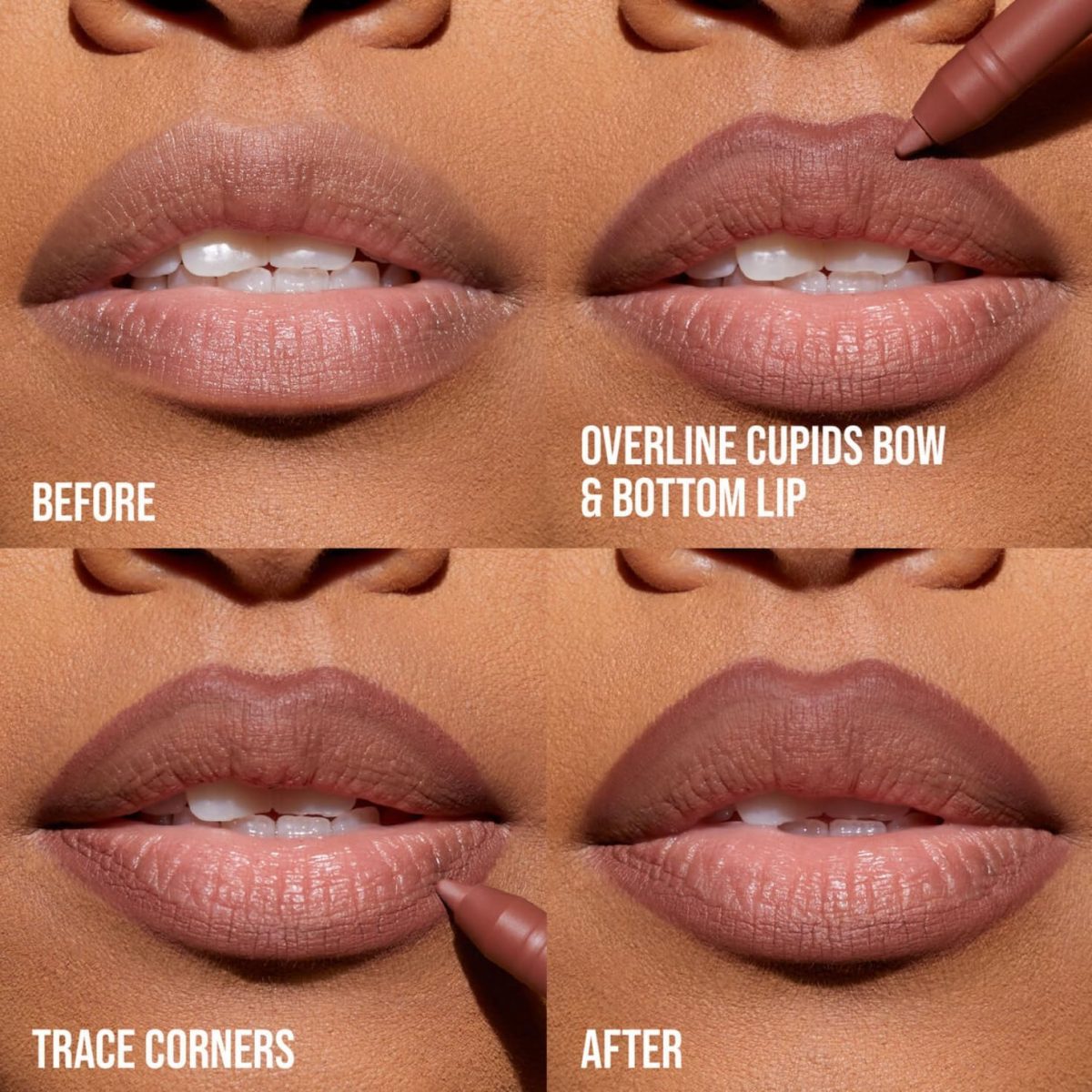 ⁦Huda Beauty Lip Contour 2.0 Automatic Matte Lip Pencil (Deep Rose)⁩ - الصورة ⁦5⁩