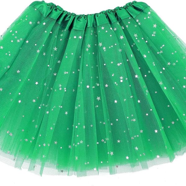 Sibba Tutus Skirt 3-Layer Sparkle Tulle Ruffle Layered Ballet Dress Dance Infrant Girls Kids Toddler Outdoor Clothing Costume