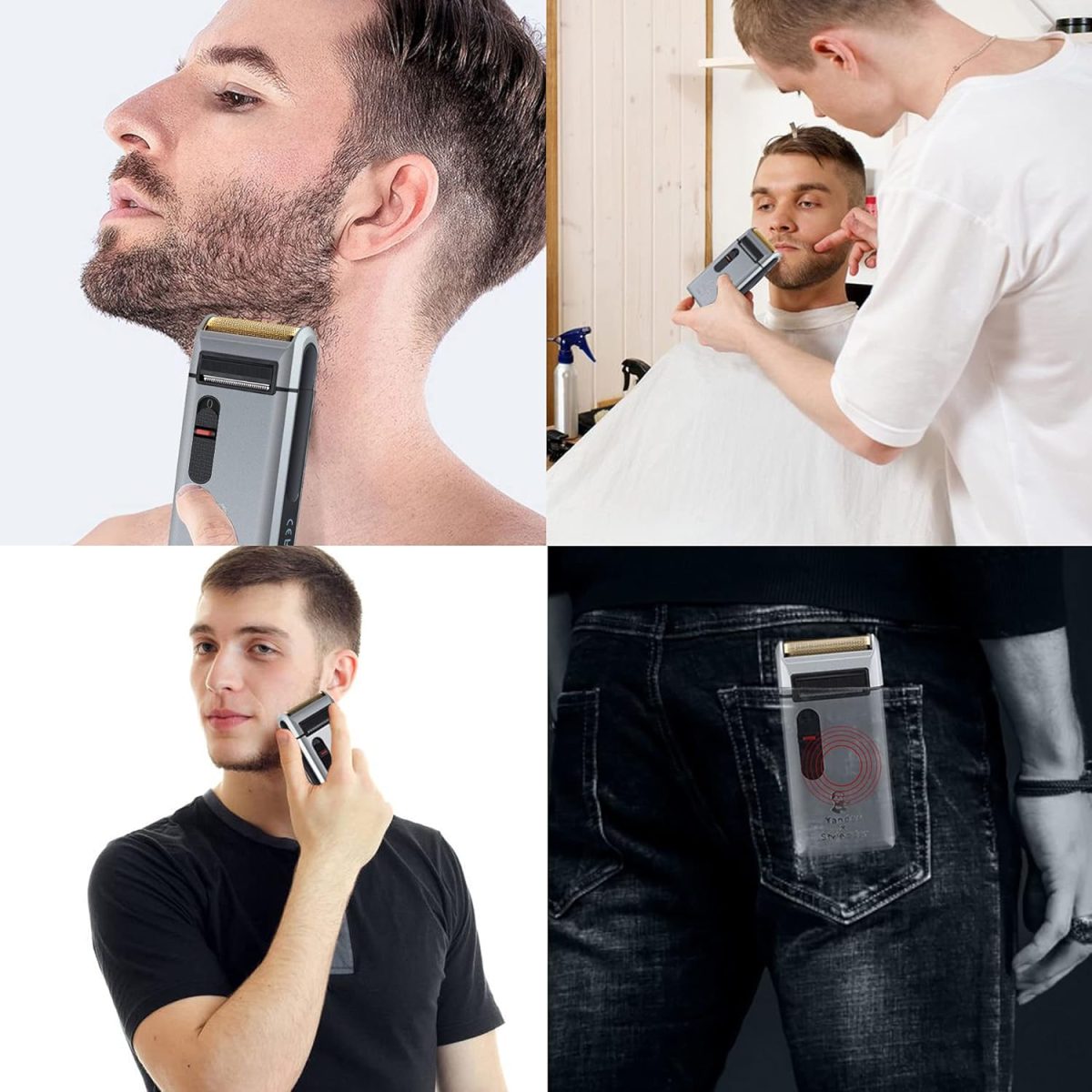 ⁦Styleader Aluminum Foil Blade Shaver Rechargeable for Men - Silver⁩ - الصورة ⁦6⁩