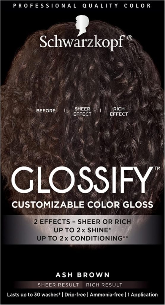 Schwarzkopf Glossify Customizable Color Gloss, Ash Brown