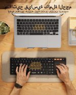 ⁦ProtoArc Foldable Keyboard with Touchpad, XK01 TP Folding Portable Keyboard, Full Size Keys, Large Trackpad Bluetooth Travel Keyboards for iPad Laptop PC Tablets - Black Gray⁩ - الصورة ⁦4⁩