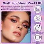 ⁦3 Piece Removable Lip Liner Set Lip Stain Peel Off Long Lasting Peel Off Lip Stain Matte Waterproof Lip Liner Pencil for Women Highly Pigmented Removable Liptin Moisturising Smudge-proof⁩ - الصورة ⁦2⁩