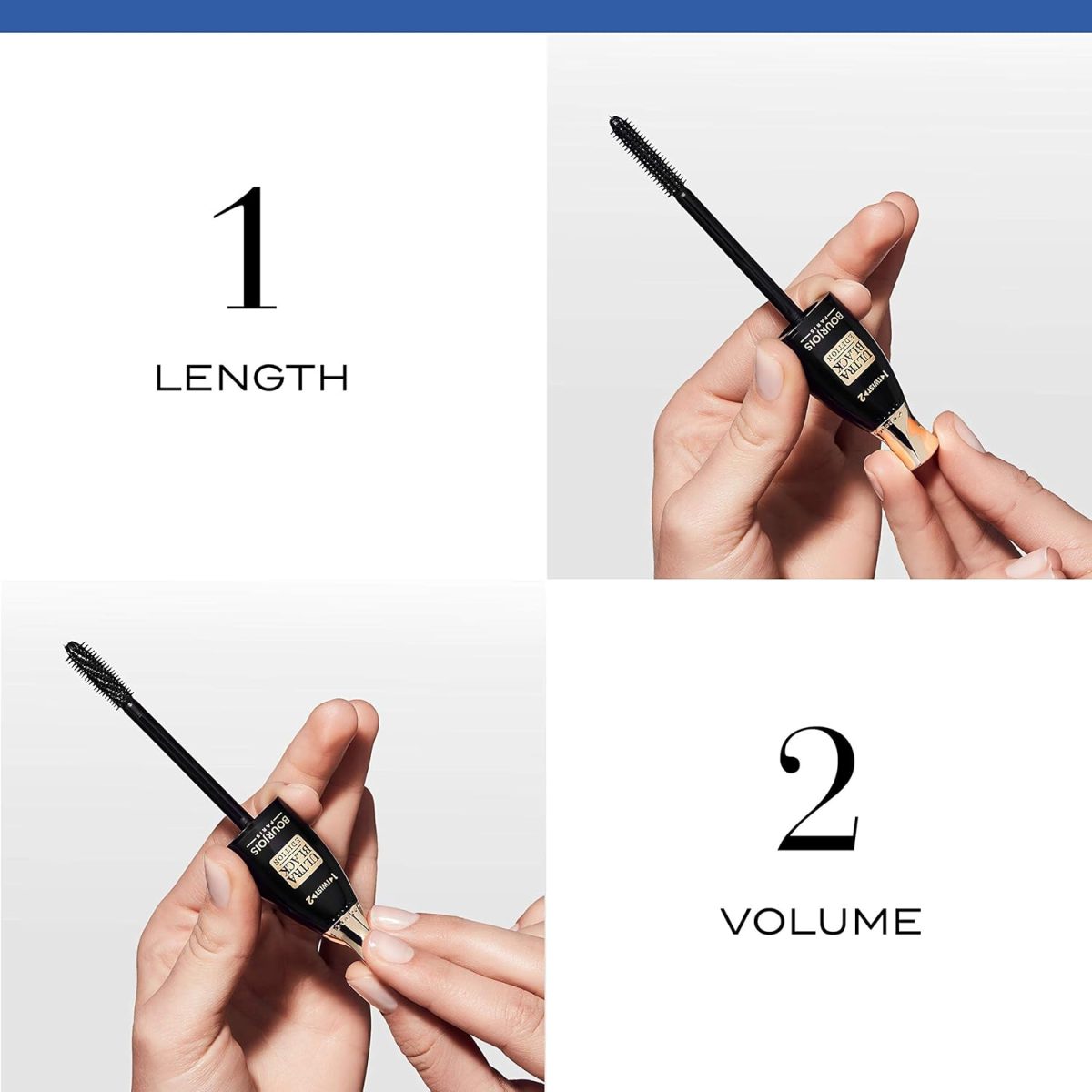 ⁦Bourjois, Twist Up The Volume. Mascara. 21 Black. 8 ml - 0.27fl oz⁩ - الصورة ⁦4⁩