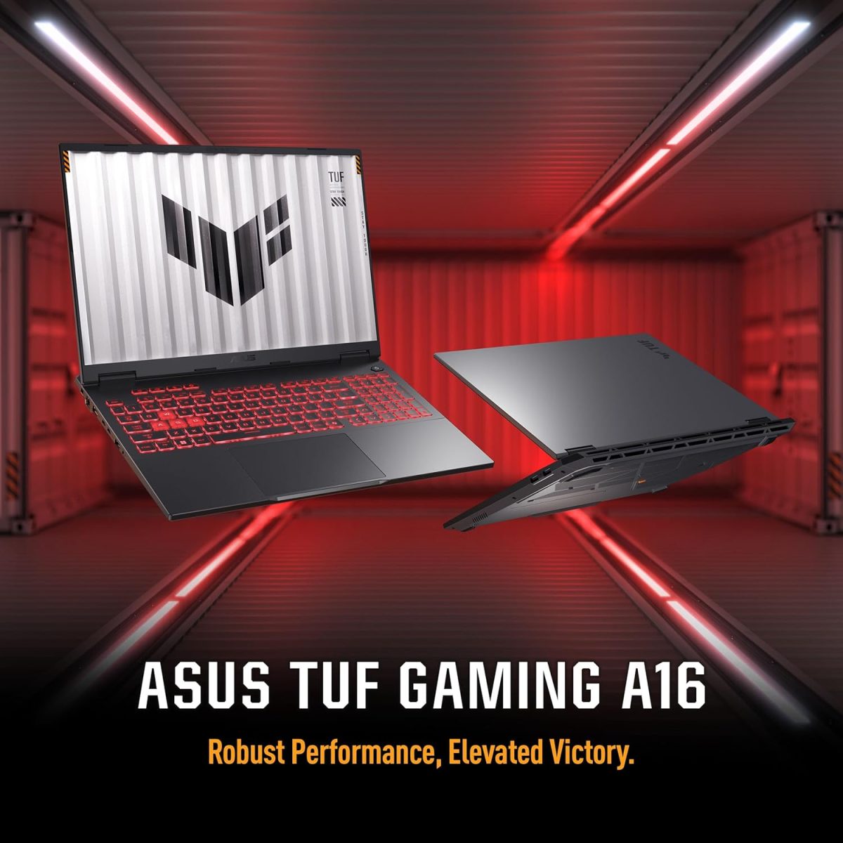 ⁦ASUS TUF Gaming F16 Inch FHD +165Hz,FX608JHR-RV001W,Intel Core i7 14650HX CPU 16-core,RTX5050 (8GB DDR7), DDR5 16GB RAM, 1TB M2 SSD,AR-EN Backlit Keyboard 1-Zone RGB,Dolby, FHD Cam,2.2KG,Win 11,Gray⁩ - الصورة ⁦8⁩