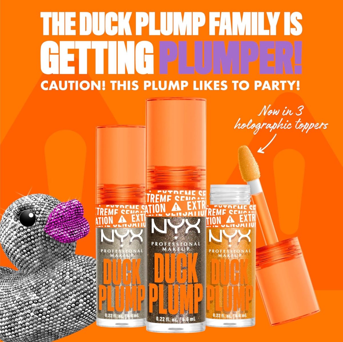 ⁦Nyx Professional Makeup Transparent Volumizing Gloss Orange Subtone⁩ - الصورة ⁦3⁩
