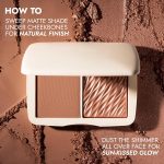 ⁦Azonee Monochromatic Bronzer Duo with Highlighting Brush, Suntan Bronze, Soft Matte & Luminous Finish, Achieve Custom High-Impact Bronze Glow⁩ - الصورة ⁦6⁩
