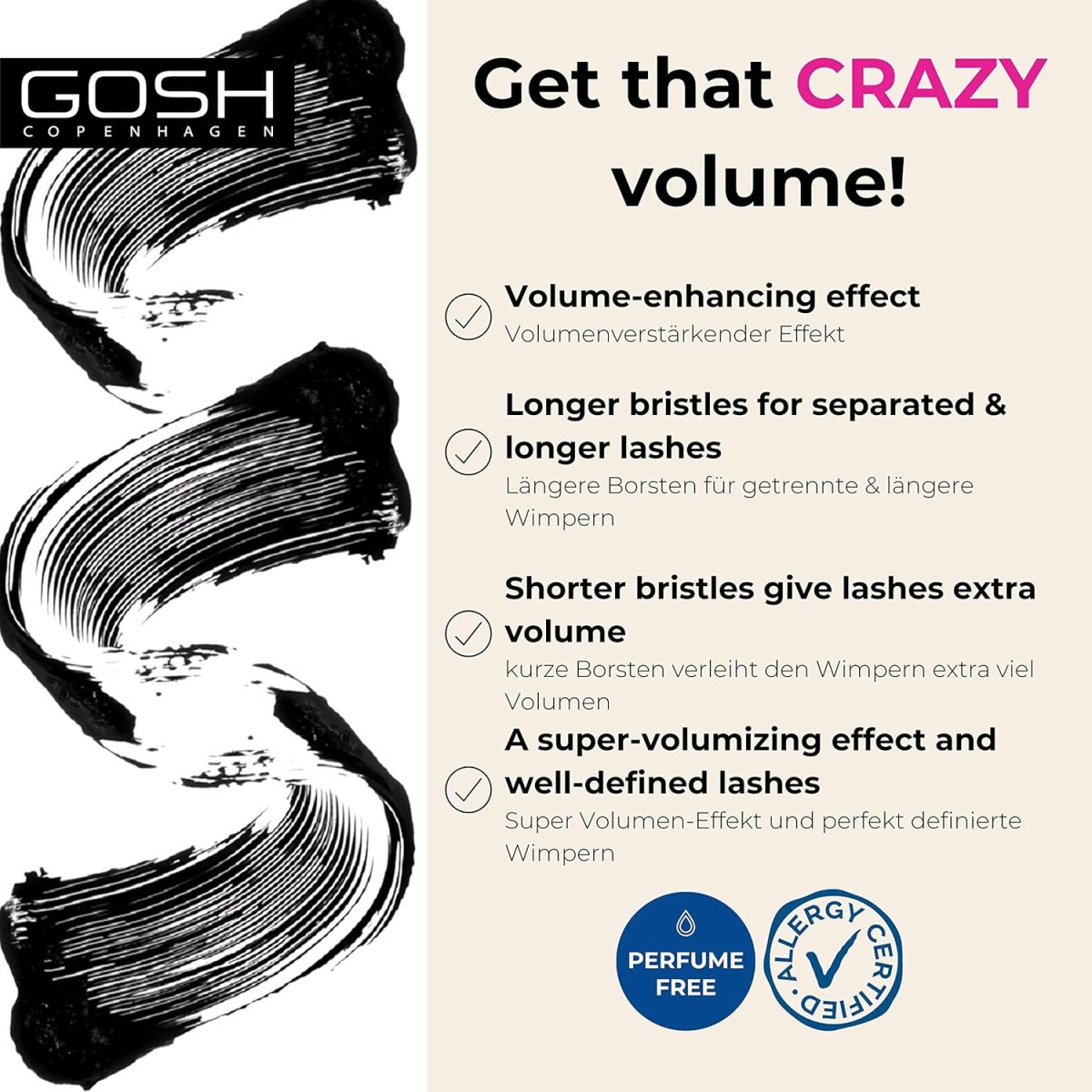 ⁦GOSH Cosmetics - Mascara Boombastic Copenhagen (13 ml)⁩ - الصورة ⁦2⁩