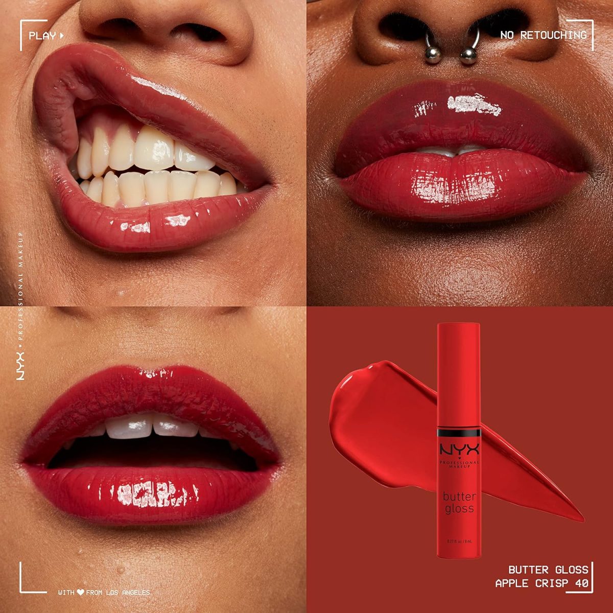 ⁦NYX Professional Makeup, Butter Gloss - Apple Crisp 40 800897197841⁩ - الصورة ⁦3⁩
