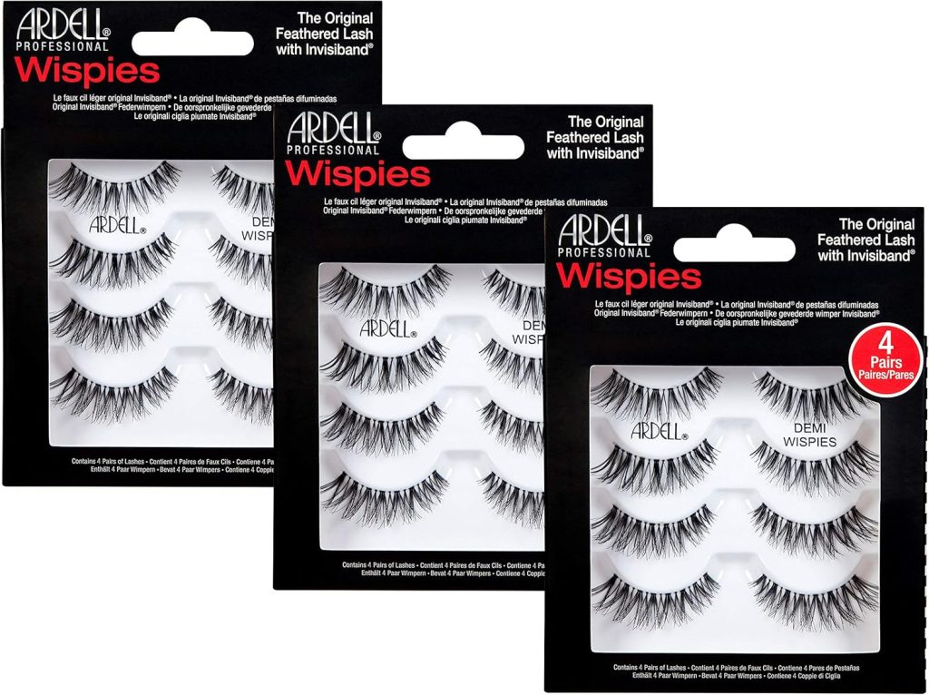 ARDELL Professional Natural Multipack - Demi Wispies Black by Ardell, Pack of 3