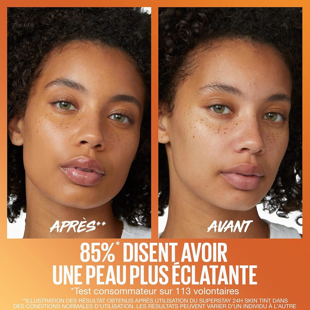 ⁦Maybelline Super Stay Skin Tint Foundation, With Vitamin C*, Foundation and Skincare, Long-Lasting up to 24H, Vegan Formula, Shade 06⁩ - الصورة ⁦3⁩