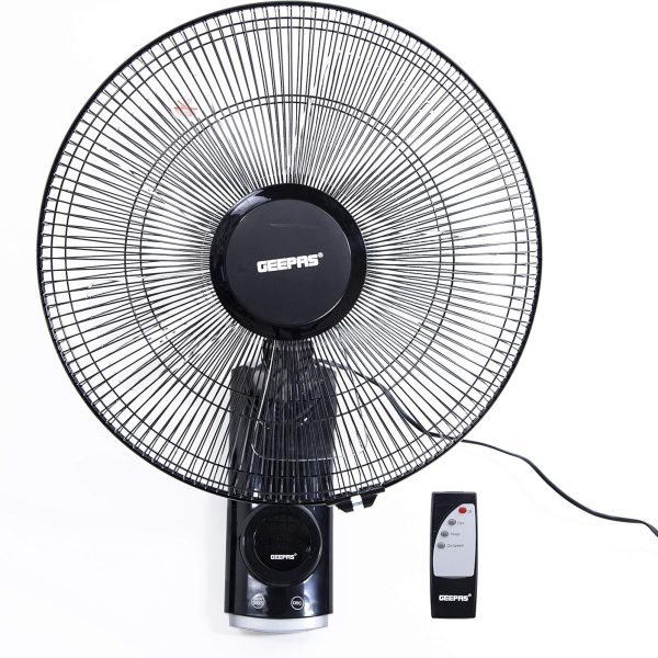 Geepas 16 Inch Wall Fan, Black, Gf9479N