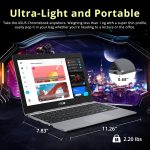 ⁦ASUS Chromebook 11.6" HD Student Laptop, Intel Celeron N3350, 4GB RAM, 192GB Storage (32GB eMMC+160GB Docking Station), Intel UHD Graphics, HD Camera, Stereo Speakers, Chrome OS, Gray⁩ - الصورة ⁦7⁩