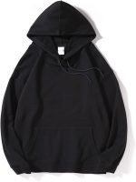 BoWang-Shop Women's Sweater Spring Autumn Women Hoodies Oversize Loose Pullovers Cotton Harajuku Streetwear Hooded Sweatshirts Quality Womens Clothing (Color : Black, Size : XXXX-Large)