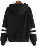 ⁦KASTWAVE Friends Hoodies for Women, Long Sleeve Drawstring Fleece Letters Print Hooded Pullovers Autumn Fashion Warm Sweatshirts Casual Loose Blouses Gift for Friends⁩ - الصورة ⁦2⁩