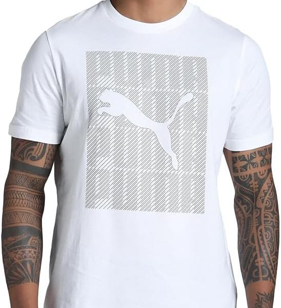 PUMA Mens GRAPHICS Puma Wording Tee Sportstyle Core