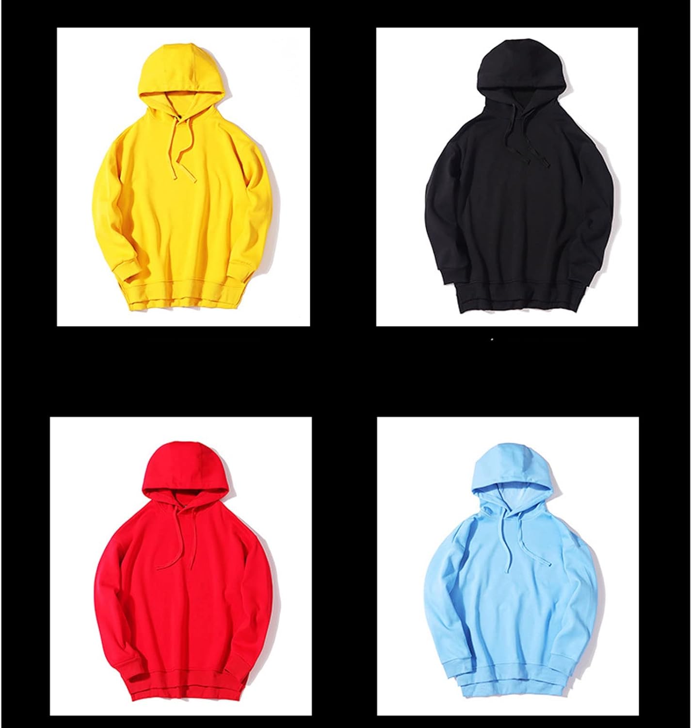 ⁦SKYWOK Women's Hoodies Fitness Sports Woman Sports Top Long Sleeve Top Casual Solid Loose Sweatshirt Plus Fleece Sportswear Gym Clothing (Color : Yellow, Size : Small)⁩ - الصورة ⁦2⁩