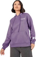 Styli Women Longline Printed Hoodie With Front Pocket