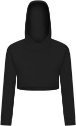 TOEE Women Sweatshirts Women Clothes Relaxed Fit Running Cotton Soft Sweatshirts Fitness Sports Yoga Pullover Top Yours Cropped Hoodie (Color : Black, Size : Small)
