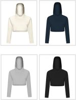 ⁦TOEE Women Sweatshirts Women Clothes Relaxed Fit Running Cotton Soft Sweatshirts Fitness Sports Yoga Pullover Top Yours Cropped Hoodie (Color : Black, Size : Small)⁩ - الصورة ⁦2⁩