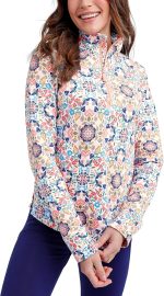 Vera Bradley womens French Terry Quarter-zip Sweatshirt With Pockets Sweatshirt