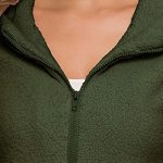 ⁦TOEE Women Sweatshirts Autumn Winter Warm Jacket Women Hooded Casual Female Hoodies Sweatershirt Zipper Coat Solid Soft Fleece Women Coat (Color : White, Size : XXXX-Large)⁩ - الصورة ⁦6⁩
