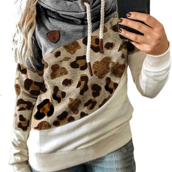 FYTVHVB Womens Cowl Neck Pullover Hoodie Casual Color Block Long Sleeve Drawstring Sweatshirt Jumper Tunic Lightweight Fleece Tops S-5XL