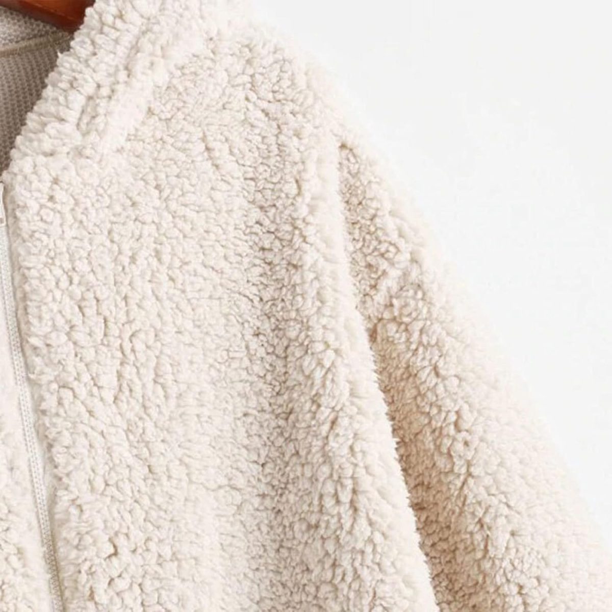 ⁦Houjiiloll Utility Jacket Women, Women Cropped Fleece Hooded Hoodies Zip-up Jacket，Fluffy Coat Winter Warm Fur Crop Top ，Short Plush Sweatshirt (Color : Brown, Size : X-Large)⁩ - الصورة ⁦7⁩