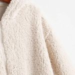 ⁦Houjiiloll Utility Jacket Women, Women Cropped Fleece Hooded Hoodies Zip-up Jacket，Fluffy Coat Winter Warm Fur Crop Top ，Short Plush Sweatshirt (Color : Brown, Size : X-Large)⁩ - الصورة ⁦6⁩