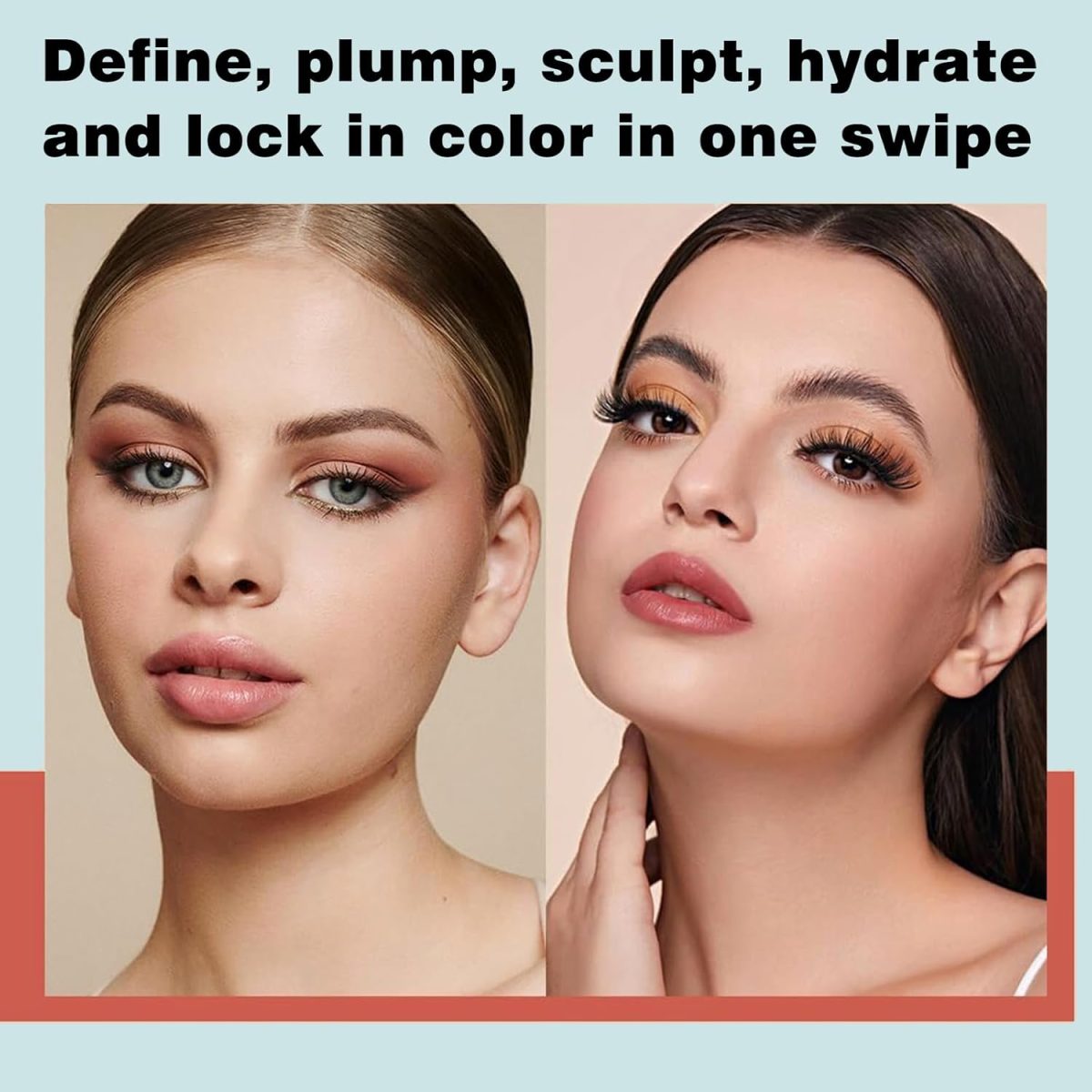 ⁦AmiCera Lip Stain Peel Off, Brown Lip Liner, Lip Tattoo Peel Off Long Lasting Waterproof Lip Tint, Natural Matte Highly Pigmented Transfer Proof Lipstick Lipstain, Dark Brown⁩ - الصورة ⁦3⁩