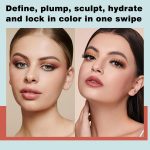 ⁦AmiCera Lip Stain Peel Off, Brown Lip Liner, Lip Tattoo Peel Off Long Lasting Waterproof Lip Tint, Natural Matte Highly Pigmented Transfer Proof Lipstick Lipstain, Dark Brown⁩ - الصورة ⁦3⁩