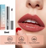 ⁦AmiCera Lip Stain Peel Off, Brown Lip Liner, Lip Tattoo Peel Off Long Lasting Waterproof Lip Tint, Natural Matte Highly Pigmented Transfer Proof Lipstick Lipstain, Dark Brown⁩ - الصورة ⁦6⁩