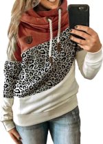 FYTVHVB Womens Cowl Neck Pullover Hoodie Casual Color Block Long Sleeve Drawstring Sweatshirt Jumper Tunic Lightweight Fleece Tops S-5XL