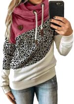 FYTVHVB Womens Cowl Neck Pullover Hoodie Casual Color Block Long Sleeve Drawstring Sweatshirt Jumper Tunic Lightweight Fleece Tops S-5XL