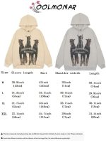 ⁦COOLMONAR Womens Carton Graphic Hoodie Streetwear Print Causal Loose Oversized Hooded Sweatshirts Top E-Girl 90s Aesthetic Jacket⁩ - الصورة ⁦5⁩